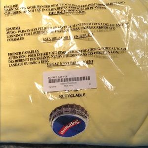 Supreme Yellow Bottlecap tee FW18
